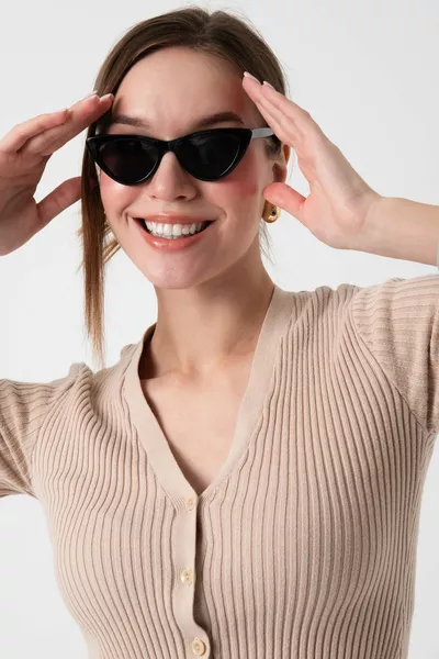 St Tropez Nights Schwarze Dreieck Damen Sonnenbrille -- Breite