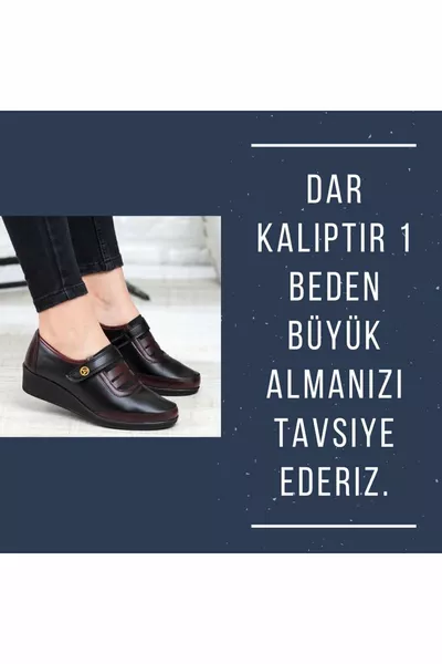 Women's Burgundy Classic Shoes Orthopedic Mom Shoes Mom Flats Shoes Everyday Women's Shoes