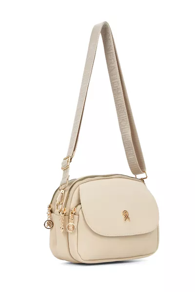 Kadın Saten Vizon Ayarlanabilir Çapraz Askılı Omuz Çantası