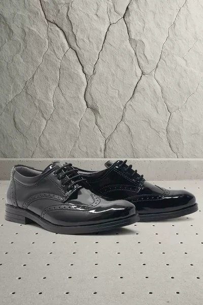 Rakerplus Titan Leather Lace-Up Classic Boys' School Shoes