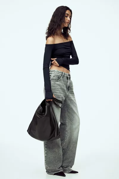 حقيبة توت من الجلد الصناعي