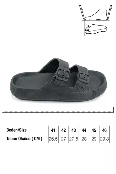 Sandales d'été pour hommes avec deux brides, réglables, adaptées aux surfaces humides, en EVA