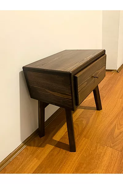 Houten ladekast nachtkastje hoofdeinde