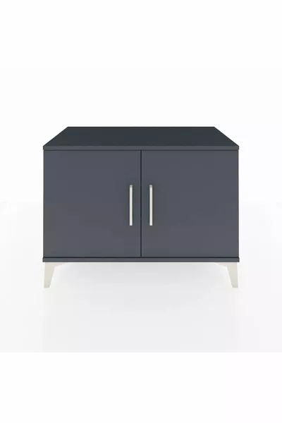 خزانة هابريون ذات رفين وغلافين أنثراسيت-أنثراسيت