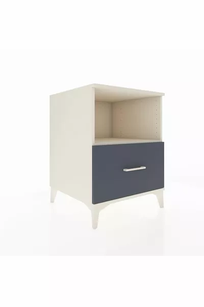 خزانة جانبية كرونوس بدرج واحد ورف واحد، بلون العقيق الداكن