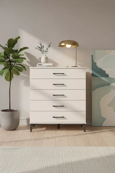 Комод Aura с 5 ящиками Лунный камень | Современный дизайн