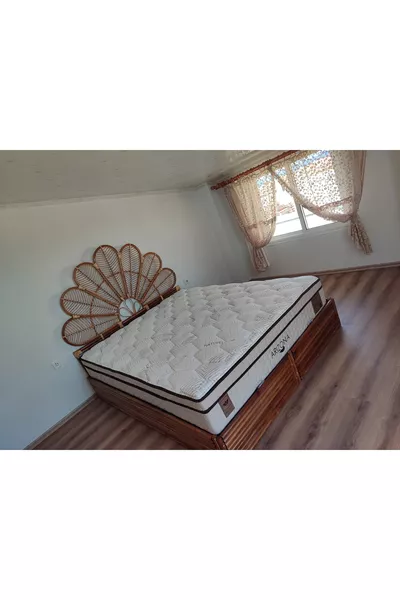 Bamboo double bed headboard