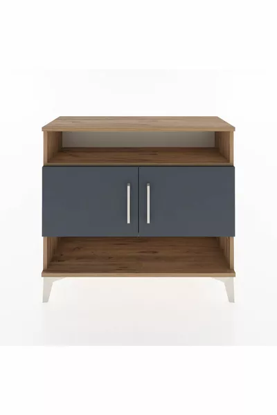 Argeş Kast 3 Planken 2 Deuren Vurenhout-Antraciet