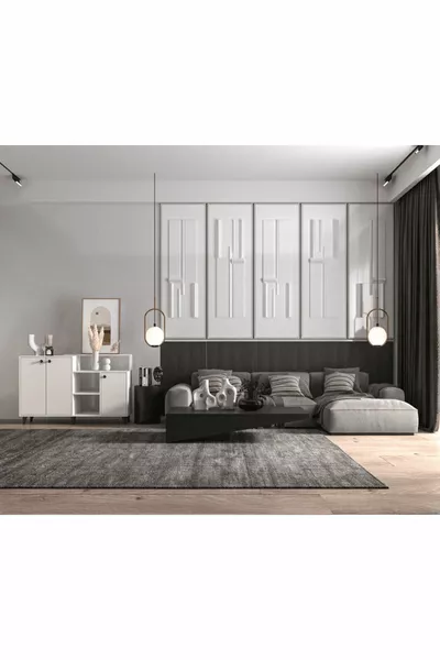 Siena Dresser / Console - White - 4 Doors