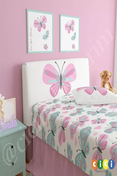 Housse de tête de lit Papillons colorés