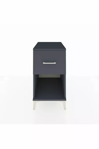 Kronos Nachtkastje Enkel Lade Antraciet-Antraciet