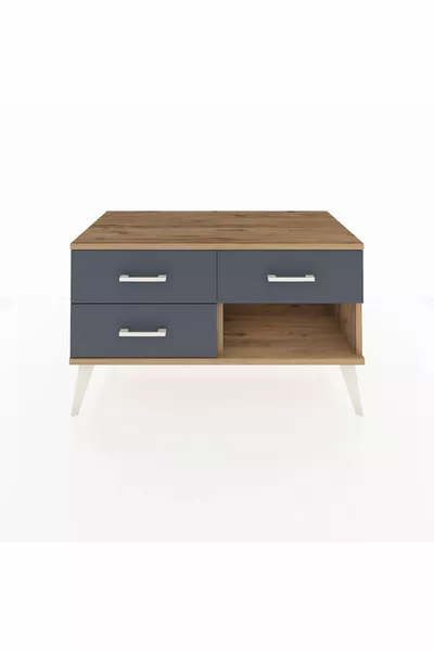 Comò Hyperion 3 Cassetti Pino-Pino/Antracite