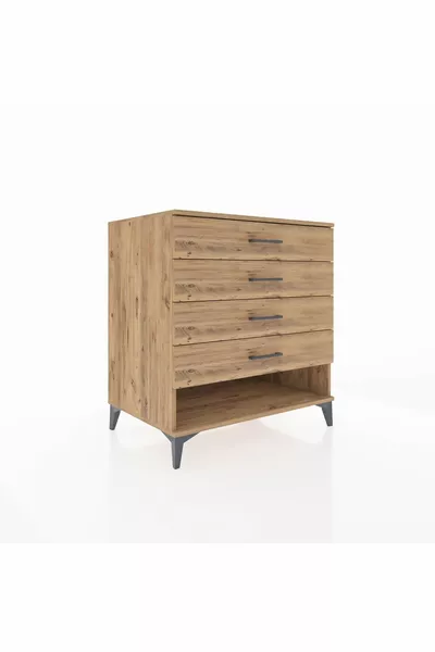 خزانة كرونوس بأربعة أدراج - صنوبر