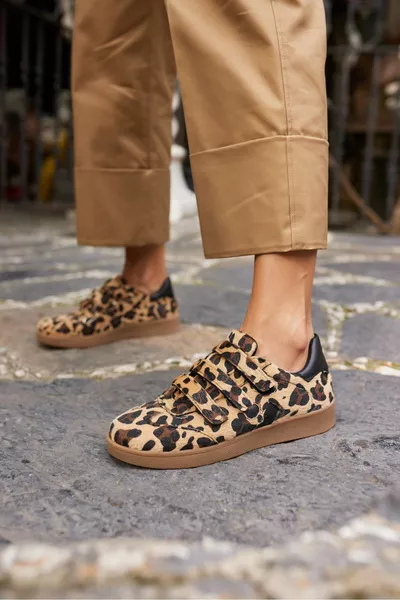 İSABEL KADIN LEOPAR CIRTLI KAUCUK TABANLİ SNEAKER