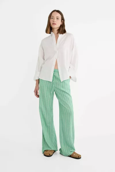 قميص مزيج الكتان