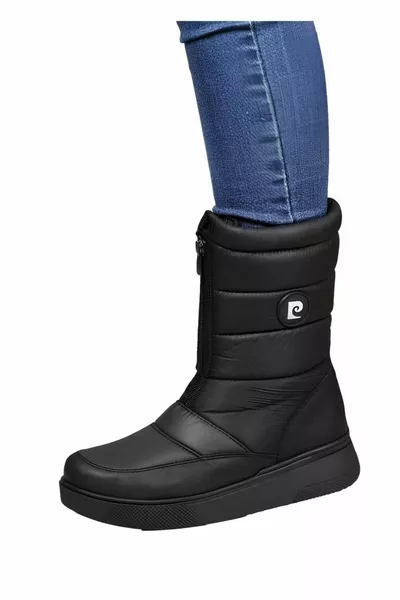 المرأة السوداء للماء سستة الفراء أحذية الثلج