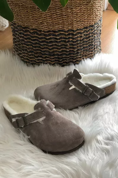 أوسلو الفلين الوحيد من جلد الغزال الأصلي الفراء النعال