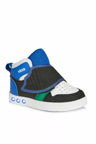 Uzo First Step Saks Baskets Homme Bleu/Noir