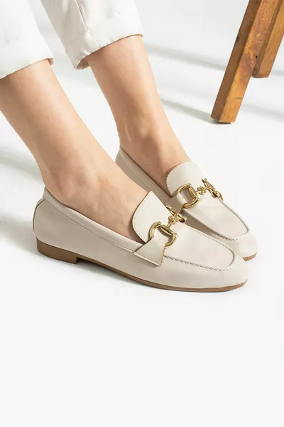 المرأة البيج لون البشرة مشبك ملحق مفصل الباليه الشقق والأحذية