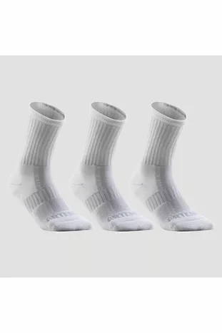 Artengo Tenis Çorabı - Uzun Konçlu - 3'lü Paket - Beyaz - Rs 