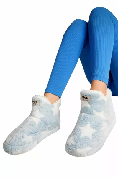 Femme Panduf Domicile Chaussures Domicile Bottes Épaisse Légère Semelle BLEU