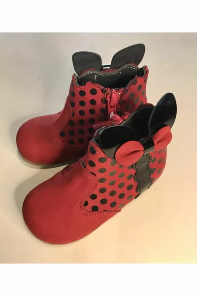 Filles % faites à la main en cuir véritable bottes orthopédiques