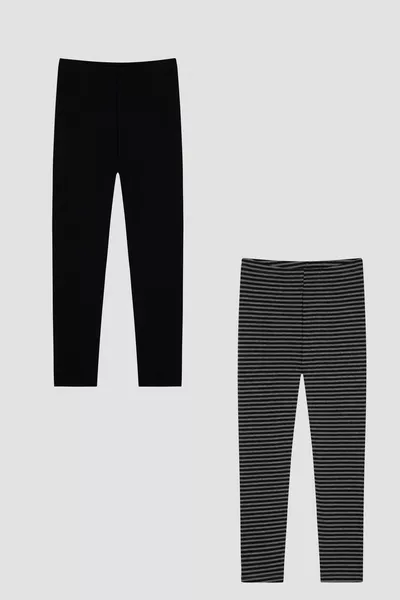 Колготки для девочек в полоску из 2 шт.