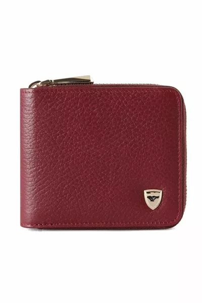 Portafoglio da donna con cerniera Victoria in vera pelle italiana oro premium - Porta carte da donna