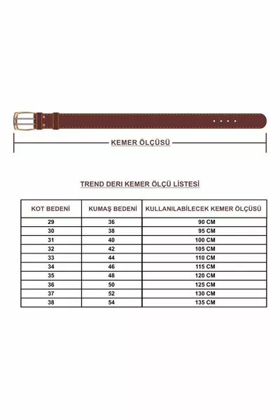 Hakiki Deri Özel Güvenlik Kemeri 4.5 Cm Security Belt