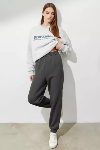 Дамски пушени спортни панталони Comfort Fit 