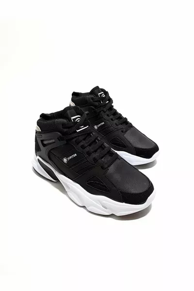 Unisex Black Orthopedic Basket Shoes 