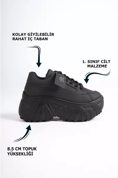 أسود الدانتيل المتابعة عالية النعل الجلد عارضة المرأة أحذية رياضية أحذية رياضية