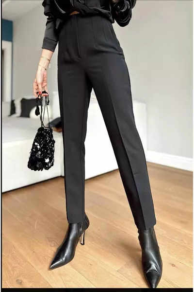 الجزرة الساق الكلاسيكية أنيقة المرأة السراويل السوداء