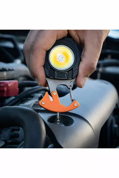 Multifunctionele Mini Geleide Lampsleutelhanger en Sigaretaansteker USB die Draagbare Volledige 7 Modi voor het Kamperen opladen