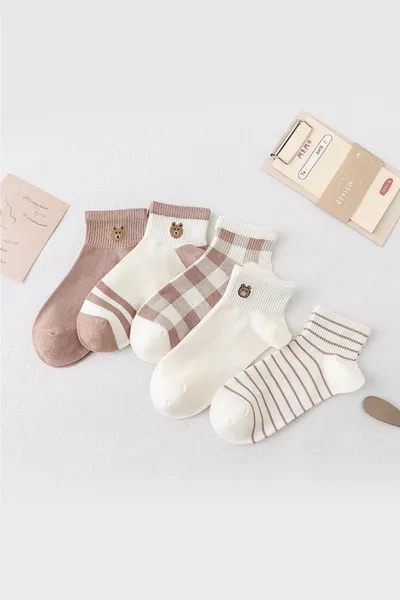 المرأة نمط 5 حزمة كلية الجوارب