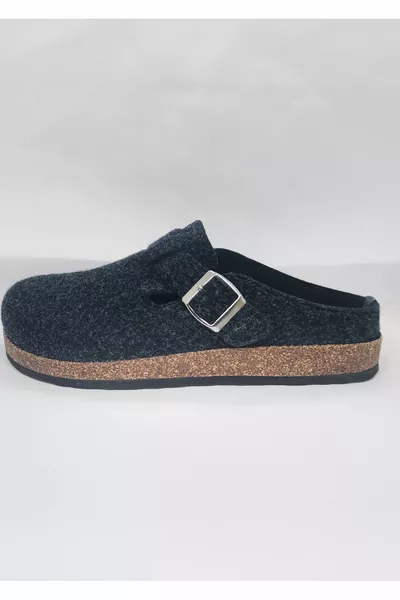 My Kopmle Felt Bleu Marine Chaussons Maison Homme