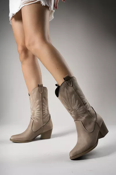 Rhifthil Stivali Donna  Visone Camoscio