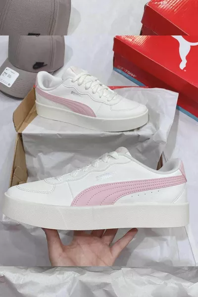 Kadın Snekars Yüksek Taban Spor Ayakkabı Kadın Sneaker Ayakkabı -2 Bej