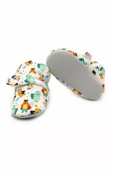 Semelle antidérapante Velcro bio bébé Panduf Non Transpiration Doux Mignon Figuré Rah