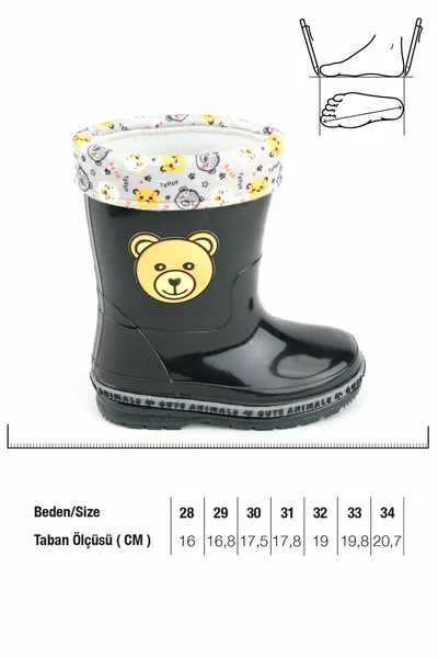 Winter Jongens Inner Warm Gevoerde Waterdichte Regenlaarzen Laarzen