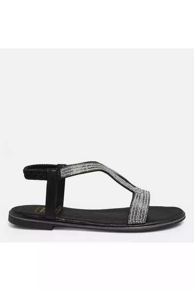 صنادل نسائية كبيرة الحجم - حجر أسود