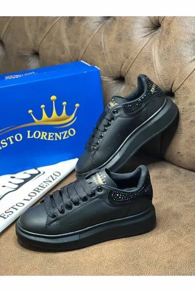 Sneakers da esterno in pietra di cristallo nera