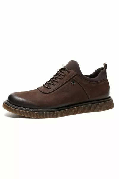  Chaussures d’hiver en nubuck marron pour homme