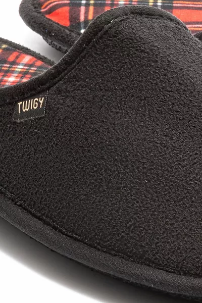 شباشب منزل منقوشة للرجال أحمر /