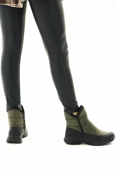 Kaki waterdichte lange sneeuwlaarzen voor dames