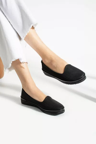 المرأة عارضة موسمية مريحة كاملة العظام أحذية الباليه الشقق