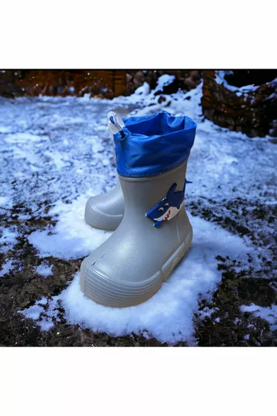 LINED CHILDREN'S RAIN BOOTS