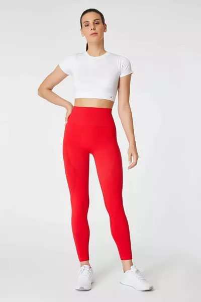 Gela Hoge Taille, Rekbare En Liftende Sportlegging Rood
