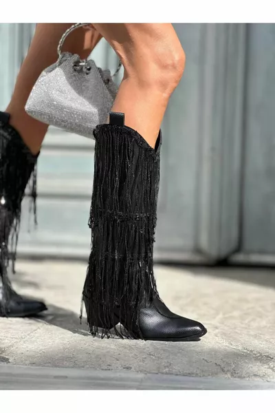 Denise Cowboystiefel Schwarz