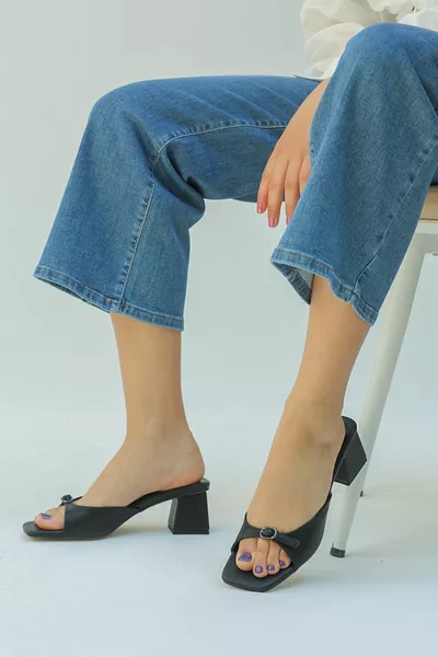 Nidale Micro Material pantoffels met hak 